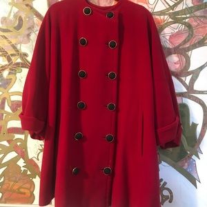 gianfranco cape coat vintage oversized m-xl red